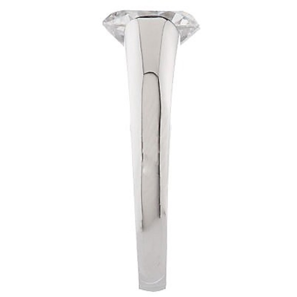 QVC Epiphany Platinum Clad Diamonique Round Tension Set Ring. 0065 - Picture 3 of 4